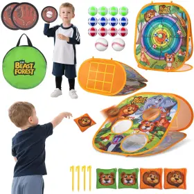B0fvd48h9d Zaceac Bean Bag Toss Game Sets For Kids And Catch Ball Set Outdoor Baseb