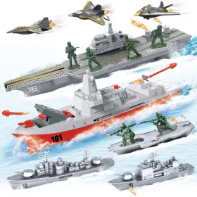 B0dhy5gqs5 Zakvenfun Aircraft Carrier Toy Playset Military Toys Launch Battleship 12