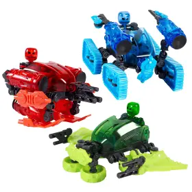 B08gs5bvqs Zing Klikbot Megabots Pack Of Three Green Blue Red Toy Figures With Accessories