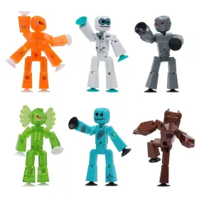 B09xv7df6s Zing Stikbot Monster Werewolf And Cyborg Pack - 6 Collectible Action Figures