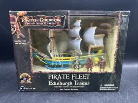 Zizzle 843625001539 Pirates Of The Caribbean Pirate Fleet - Edinburgh Trader With 3 Figures Rare Nib