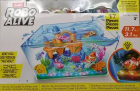 1784966 Zuru Robo Alive Light Up Aquarium Playset 4 Fish 2 Turtles 17 Pieces