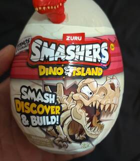 Zuru 7495 Smashers Dino Island Playset T-rex Skeleton Slime Stickers Surprise