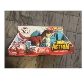 77114 Zuru Robo Alive Dino Action Playset T-rex And Pterodactyl Battery Powered Boxed
