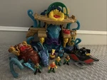 Imaginext Dc, Aquaman Atlantis Castle Playset, Black Manta, Sea Creature + Figs! Used. Price: $75.00.