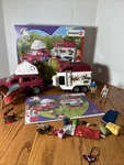 Schleich 42535 Horse Adventures With Car & Trailer Playset Crack Tent Box Instru Used. Price: $99.99.