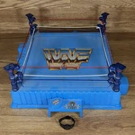 Vintage Hasbro Wwf Wrestling Ring W/ Belt For Figures - 1989 Titan Sports Wwe Used. Price: $129.99.