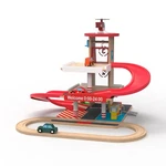 Toy Car Garage With Rails, Wooden Parking Playset W/elevator, Todd... New. Price: $100.69.