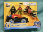 Imaginext Batmobile & Cycle Batman Robin Dc Superfriends Classic Tv Show New. Price: $25.00.