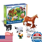 Learning Resources Jumbo Farm Animals - Horse Cow Sheep Chicken Goat Figurines New. Price: $44.83.