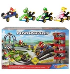 Hot Wheels Mario Kart Circuit Track Set + Yoshi Princess Peach Luigi Die-cast New. Price: $149.95.