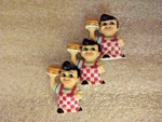 Big Boy Figures: 4 Pc Set/ 1" Tall/ Stands On It's Own & Made Of Hard Plastic!!! Used. Price: $16.65.