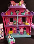 Fisher-price Disney Mouse Minnie's Bow Sweet Home Dollhouse 29 Pieces Used. Price: $87.97.