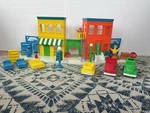 Vintage 1 2 3 Sesame Street Playset, Illco Preschool With Extras Used. Price: $85.00.
