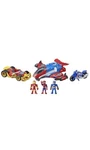 Marvel Super Hero Adventures And Jetquarters, 3 Figures Vehicles New. Price: $45.99.