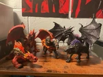Schleich Eldrador Lot Of Magma And Shadow Creatures, Includes Dragons Wolves Used. Price: $50.00.
