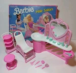 1990 Vintage Barbie Hair Salon Playset Original Box Mattel Arco Toys Used. Price: $32.99.