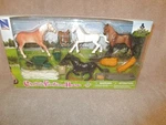New Ray Horse Play Set 13+ Piece Country Life Saddle Farmer Ranch Western Cowboy. Price: $19.77.
