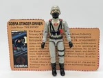 Gi Joe 1984 Cobra Stinger Driver Vintage Hasbro Action Figure With Card Used. Price: $34.95.