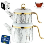Hakan Melody Turkish Tea Pot Set With Stainless-steel Handles, Glass Lid, 3.5 New. Price: $89.90.