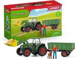 Schleich Vehicle Set 7 Pieces Toy Front Loader Trailer Farmer Figuring Dog New. Price: $73.09.