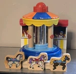 Thomas & Friends Wooden Railway Musical Carousel LC99353 - For Parts/repair Used. Price: $12.50.