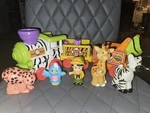 Fisher-price Musical Train Set Zoo Animals Lights Sounds Lot 2002 Works Used. Price: $23.00.
