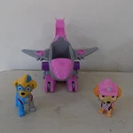 Paw Patrol Toys Skye's Helicopter Dino Rescue Deluxe Rev Up Vehicle Spin Master Used. Price: $8.99.