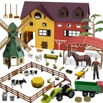 Peagprav Farm Animals Figurines -140 Pcs Set Barn Horse Stable T... New. Price: $61.99.