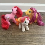 Lot Of Three Vintage Hasbro My Little Pony Butterfly Island Toys, 2002, 2004 Used. Price: $45.00.