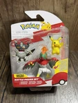 Pokemon Battle Figure Set Pikachu Hawlucha Perrserker Jazwares New Sealed. Price: $22.49.