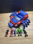 Marvel Spidey & His Amazing Friends Ultimate Web-crawler Figures Lot Miles Hulk Used. Price: $27.99.