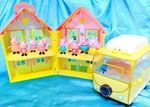 Large Lot - Peppa Pig 10 Figures House Camper Van Jazwares Playset Toys. Used. Price: $28.05.