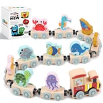 Lovestown Magnetic Wooden Sea Animal Train Set, Montessori Ocean Toys ... New. Price: $24.99.