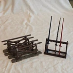Schleich Wooden Fencing And Jousting Set #40194 Used. Price: $35.00.
