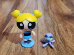 The Powerpuff Girls Bubbles Bulle Mini Toy Figure Doll Spin Master 3" Used. Price: $9.50.