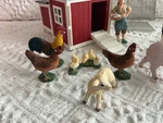 Schleich Chicken Coop World Incomplete 42421 + Farmer Cow Lamb Pig Used. Price: $29.99.