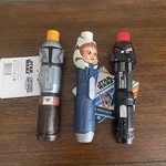 Lot 3 Star Wars Extendable Lightsabers 28" Darth Vader Mandalorian Ahsoka Tano New. Price: $24.99.