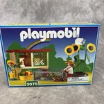 Playmobil 3075 Rabbit Hutch & Sunflowers Set- Box Has Few Scuffs/dents. New. Price: $29.99.