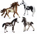Uandme 4 Pinto Horses Toy Realistic Plastic Figurines / Cake Topper Unspecified. Price: $21.99.