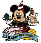 Mickey Mouse Happy Birthday Banner & Cake Non-dated Disney Pin Used. Price: $12.99.