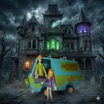 Scooby-doo Mystery Machine Van 2002 Equity Marketing + Shaggy & Daphne Figures Used. Price: $24.99.