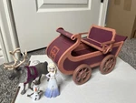 Disney Frozen 2018 Habro Sven Sled Playset With 3 Mattel Figures Accessories Used. Price: $6.50.