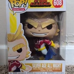 Funko Pop! My Hero Academia All Might Silver Age Animation Vinyl Figure #608 New. Price: $10.00.