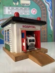 Sodor Rescue Hospital Learning Curve Wooden Thomas Train Red Cross Ambulance! Used. Price: $36.22.