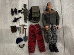 Vintage 1996 Hasbro Pawtucket Gi Joe Military Action Figure 12" With Accessories Used. Price: $34.71.