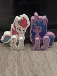My Little Pony Mini Walker Rainbow Eraser Figures, Zipp And Izzy, Nwot* Used. Price: $5.99.