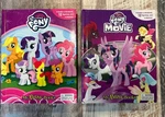 Lot 2! My Little Pony/movie Busy Books, Includes 1 Playmat, Missing Figurines Good. Price: $10.00.
