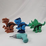 3 Dinosaur Toys Laradola Diy Take Apart For Kids Stem Battery Drill Used. Price: $18.95.