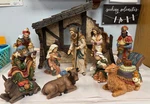 Kirkland Signature 13 Piece Nativity Set Wood Style Creche Costco #739800 Box Used. Price: $219.98.